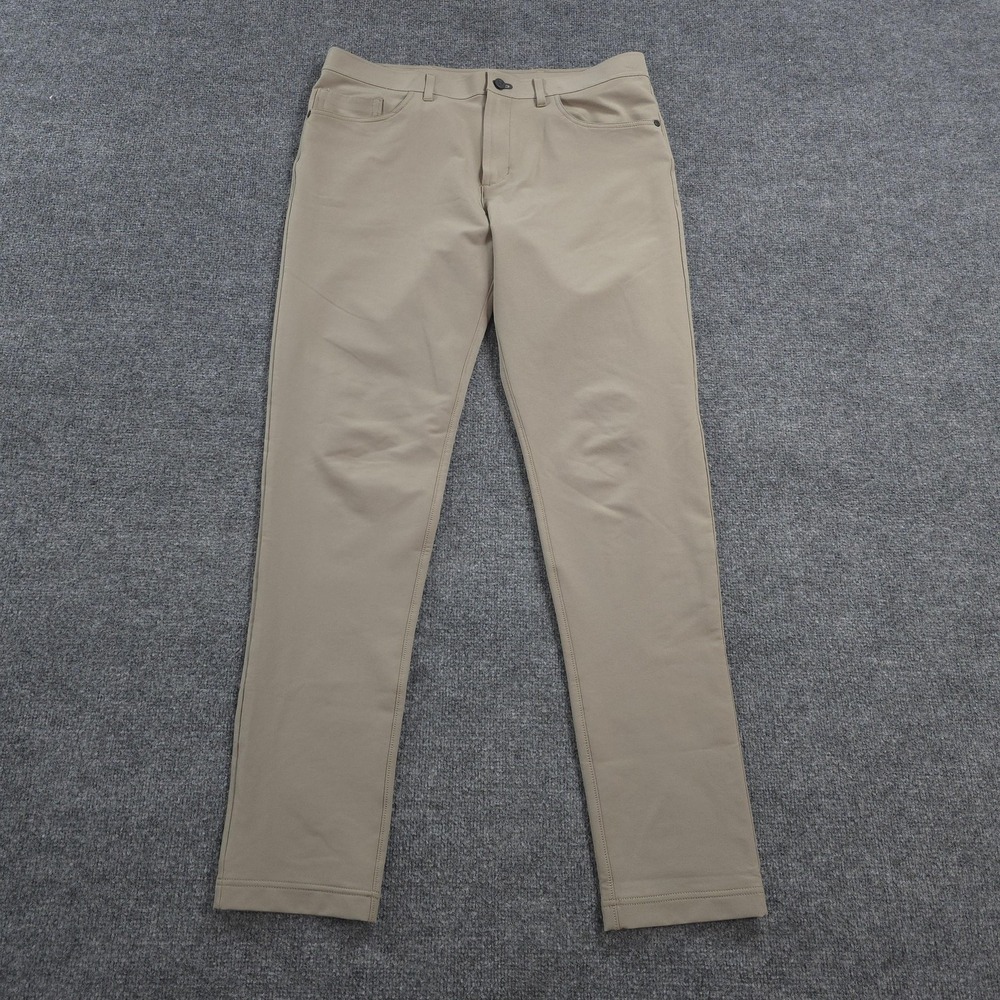 Public Rec Pants Mens 34x34 Beige Dealmaker Stretch 5 Pocket Chino Casual Tech